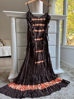 Saga Vintage Boho Maxi Dress – Size M–L